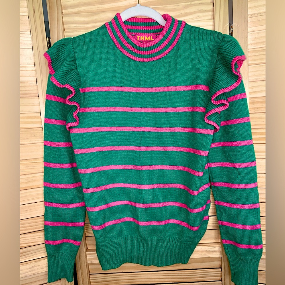 THML Green Crewneck Sweater XS